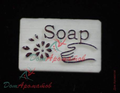 Штамп ударный № 150 Soap (рука и цветок). Маленький.