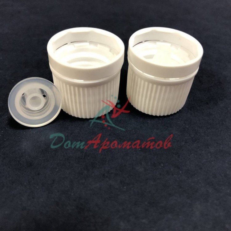 Крышка с капельницей и контролем первого вскрытия БЕЛАЯ 1шт