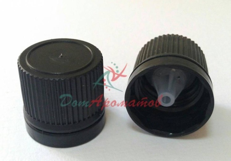 Крышка с капельницей и контролем первого вскрытия ЧЕРНАЯ 1шт