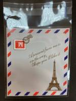Пакет 10х15см со скотчем "Письмо из Парижа" 